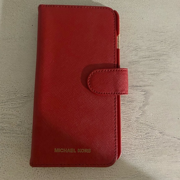 Michael Kors Other - Micheal Kors Red Burgundy Iphone 8s plus phone case.